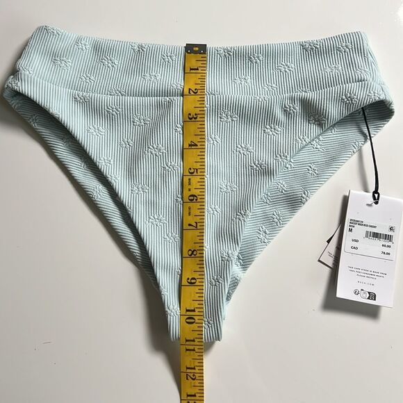 RVCA Women’s Floral High Rise Ribbed Bikini Bottom - Picture 8 of 10